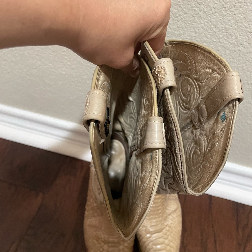 RARE Dan Post snakeskin cowboy boots - Picture 14 of 14